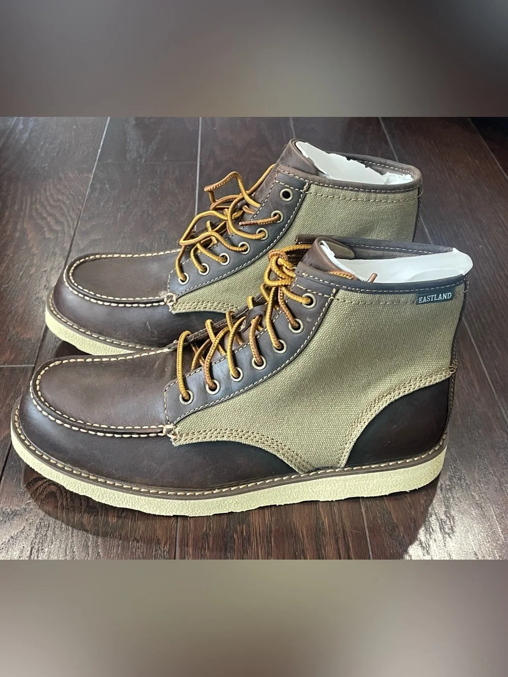 Eastland Shoe Men Lumber up Boot - Brown/Olive Size 11D NEW